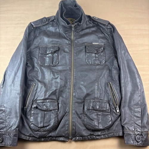 Superdry leather jacket - superdry,