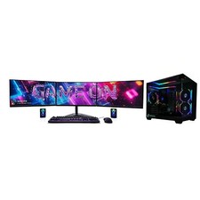i7 Gaming PC - 16GB RAM/1TB SSD/3TB HDD/WIN11/RTX 5060 8GB - 3x24" Monitors
