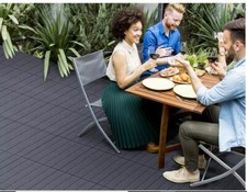 10XComposite Interlocking Decking Tiles 30x30cmCovers 0.9m².Garden/Patio/Balcony