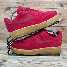 Nike Trainers Womens Size UK 6.5 Air Force 1 '07 SE Gym Red Gum Sole Shoes AF1