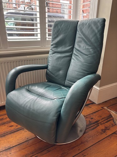 Blue leather himolla - blue,