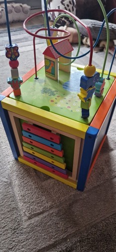 Large wooden play - play, cube