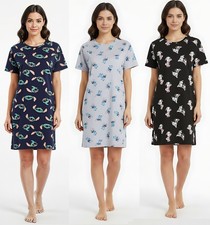 Ladies Nightie Disney Stitch Dalmation Nightdress Short Sleeve UK 12 to 20 New