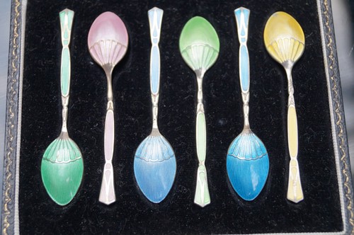 Rare harlequin enamel silver - rare,