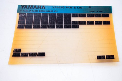 Oem yamaha yz465g 1980 - yamaha,