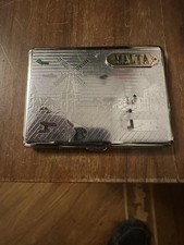 An Old Malta Vintage Cigarette Case That’s In Great Condition In Chrome Case