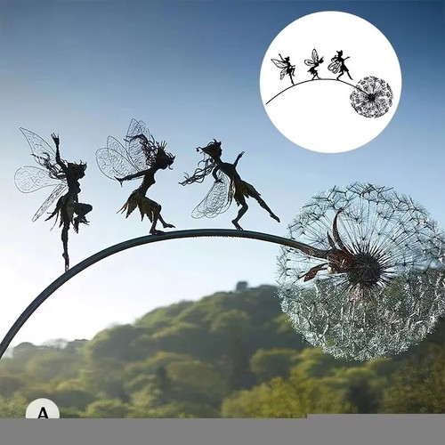 Dancing fairy statue - fairy, steel