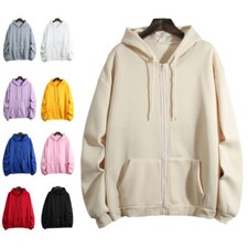 Women Long Sleeve Plain Hoodie