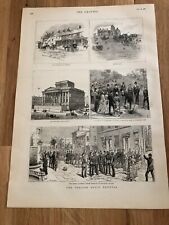 1882 illustrated graphic news print . the preston guild festival