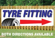 TYRE FITTING DIRECTION ARROW BANNER OUTDOOR SIGN TYRE SALE waterproof PVC 014