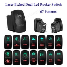 Green&Red Led Rocker Toggle