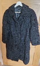 Womens Astrakhan Coat Black Size 14