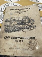 Schwadleger Type SF Harvester -Porsche,Deutz,David Brown,Volvo, Fordson Tractors
