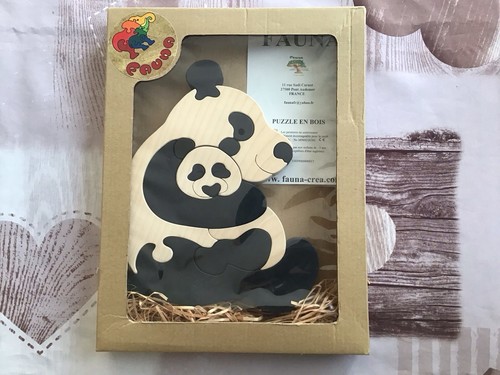 Panda wooden puzzle made - panda, in