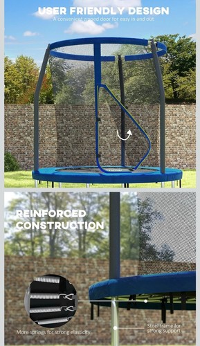6ft 8ft trampoline - with, safety