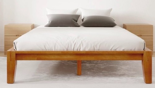 Solid wood double bed frame - bed,