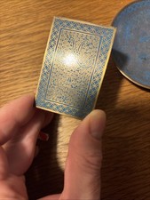 Rare Antique CM Cloisonne' Matchbox cover And Small Match Dish/Tray