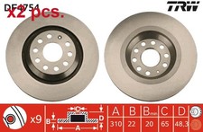 X2 PCS FRONT / REAR BRAKE DISC