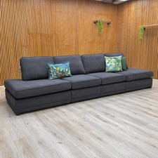 DFS 'Orka' 4 Seater Sofa Black