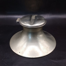 Capstan hinged inkwell - capstan, silver