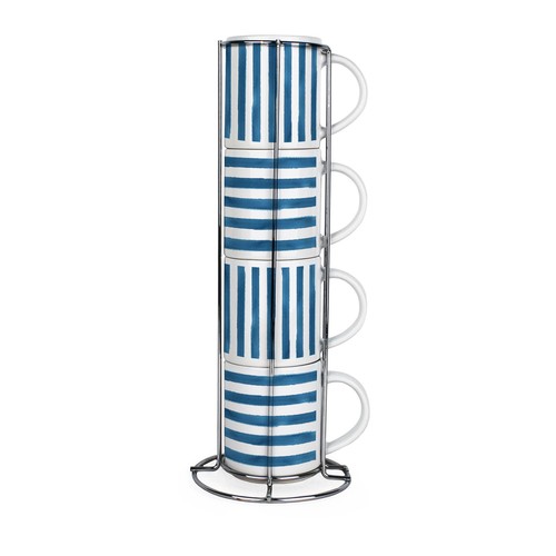 Blue stripes small - stripes, stacking
