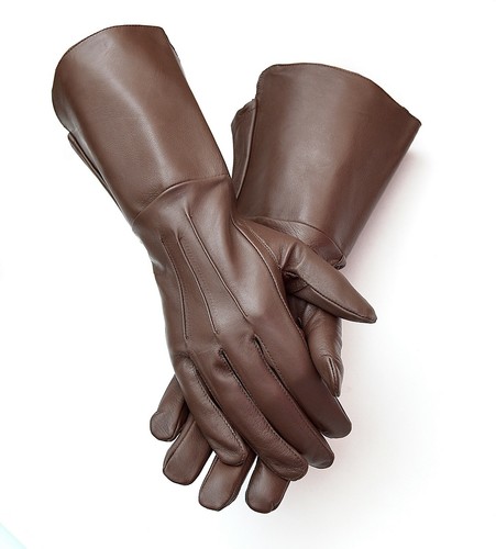 Men sheepskin leather gloves - leather,