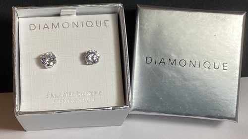 Diamonique stud earrings - cz,