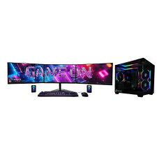 i7 Gaming PC - 32GB RAM/500GB SSD/3TB HDD/WIN11/RTX 5060 8GB - 3x24" Monitors