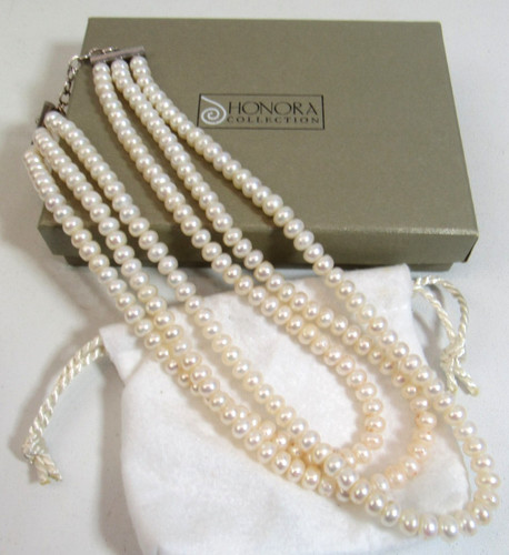 Honora three strand freshwater - three,