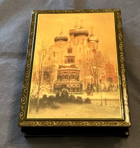 Russian laquer box - russian, church