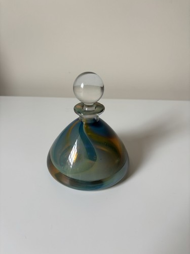 Perfume bottle coloured - bottle,, blue