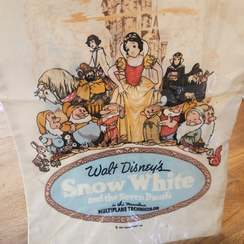 1970s oilcloth disney snow - oilcloth,