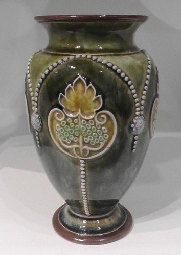 Doulton lambeth stoneware vase - doulton,