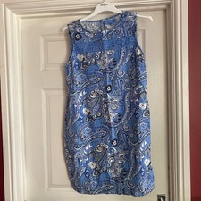 Next Linen Dress Size 14 Blue