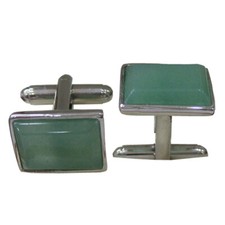 Men Shell Agate Jade Cufflinks