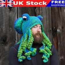 UK Unisex Octopus Winter-Warm Knitted Hat Squid Wool Knit Cap Beanie Fancy Dress