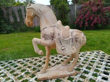 A Rare Chinese Ancient Antique Tang Dynasty Sancai Terracotta Horse 14 Inch High