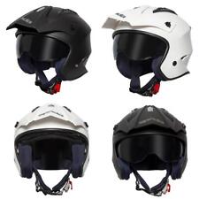Spada Rock Open Face Trials Off Road Motorcycle Bike Crash Helmet Black White