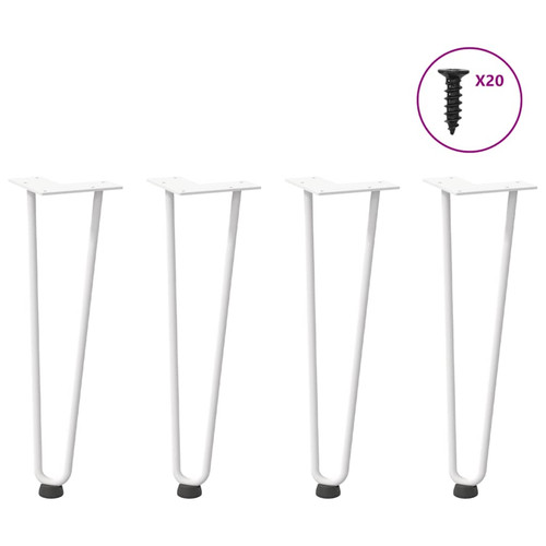 Hairpin table legs white 42cm