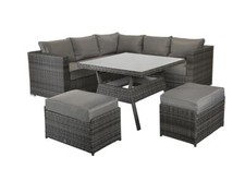 Georgia Corner Dining Set Grey
