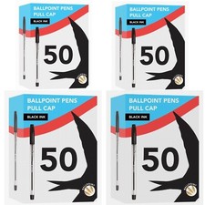 200 x Black Ballpoint Pens