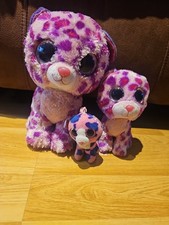Ty Beanie Boo 3pc Bundle  Medium Small Key Ring  Glamour Reagan
