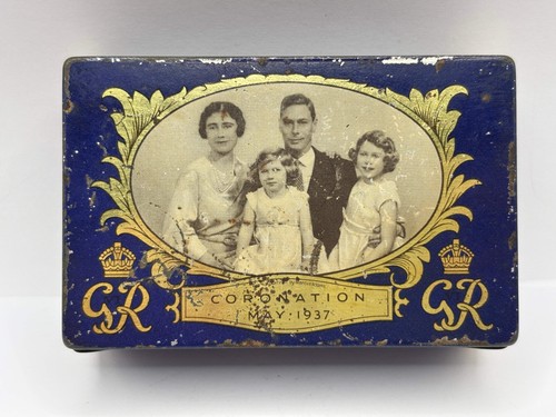 Old advertising tin coronation - old,