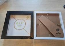 3D Deep Box Photo Frames, Standing Hanging Shadow Box Frame 6x6" white