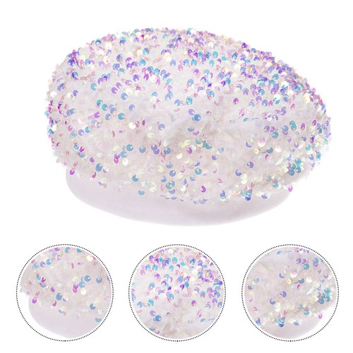 Elegant white sequin - white,