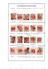 QUEEN VICTORIA SG197 HALF PENNY  VERMILION CDS/SQUARED CIRCLED POSTMARKS