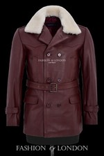 KRIEGSMARINE Mens Leather Coat