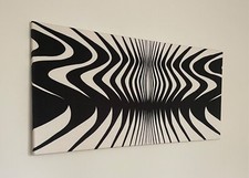 1960s Barbara Brown Heals Op Art Expansion Vintage Fabric Retro Textile Wall Art