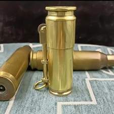 Old-Fashion 14.5 Caliber Bullet Kerosene Lighter Retro Rare Trench Pipe Lighter