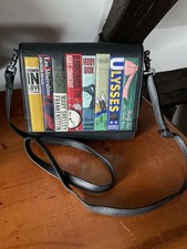 Yoshi Black Bookworm Vegan Leather Flap Over Crossbody Bag BNWOT 